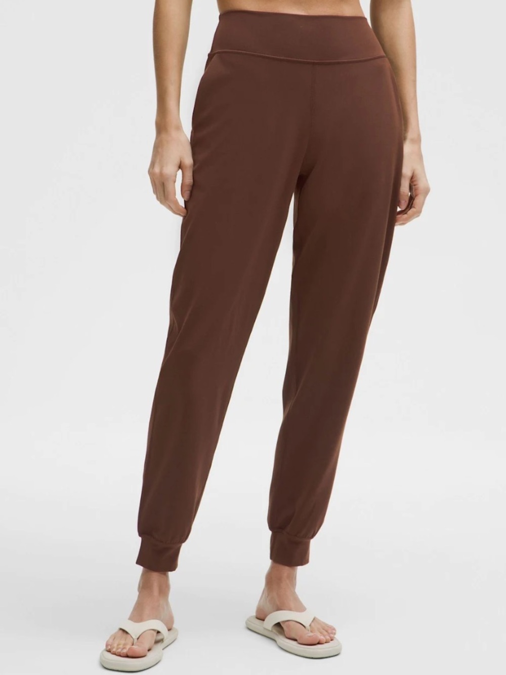Lululemon Align High Rise Jogger Pants Nulu Brown Lava Cake Size 6 Pockets